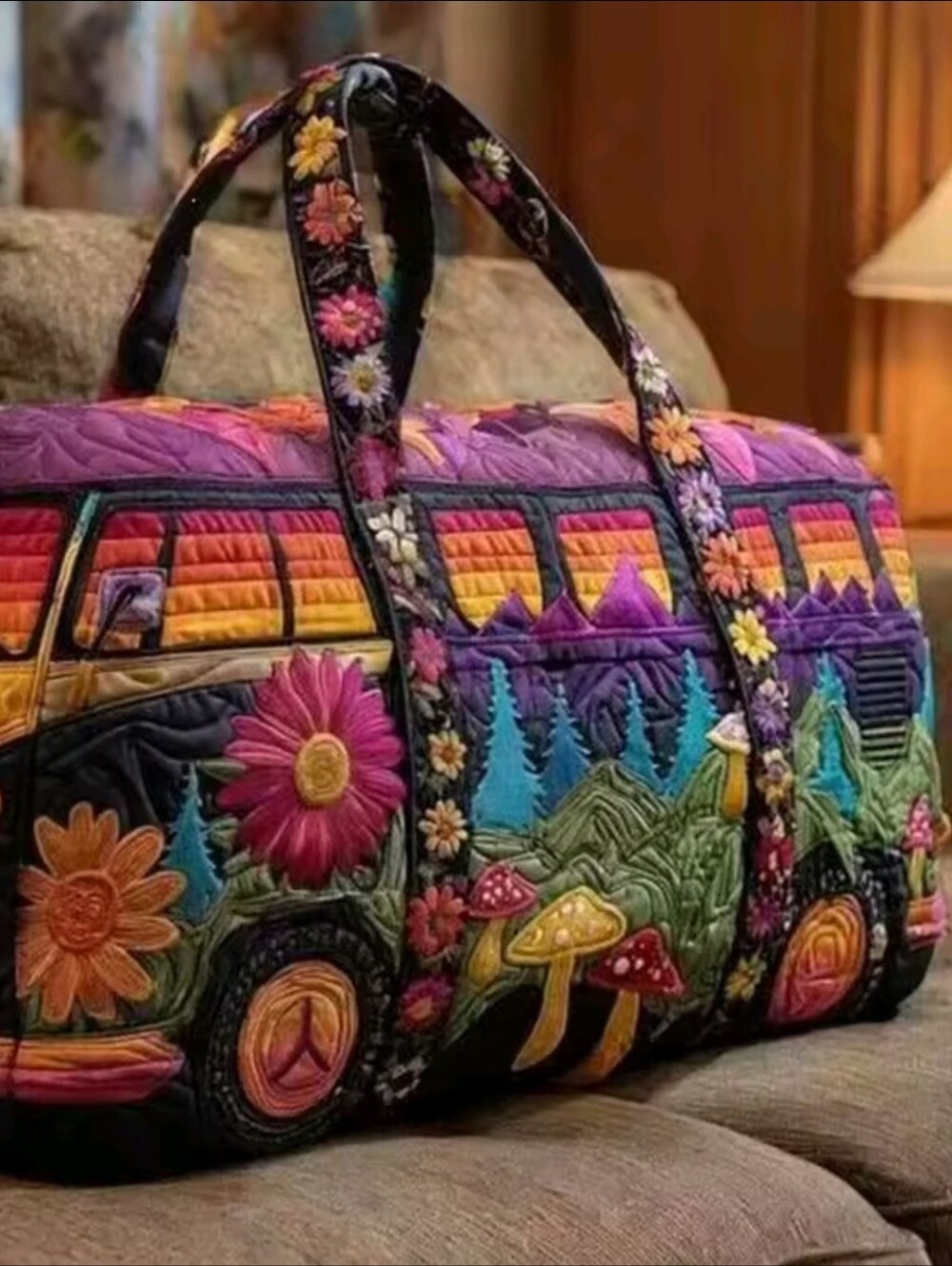 🧳🌈New‼️Weekend Bag - Black/Multi Color🧳🌈 - Picture 3 of 3